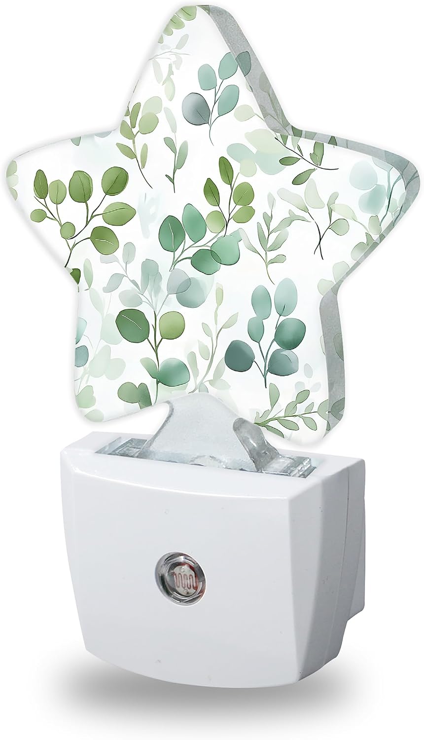 Eucalyptus Leaves Night Light for Kids, Watercolor Green Leaf Night Lights Plug Into Wall, Lightweight Dusk to Dawn Light Sensor Warm…