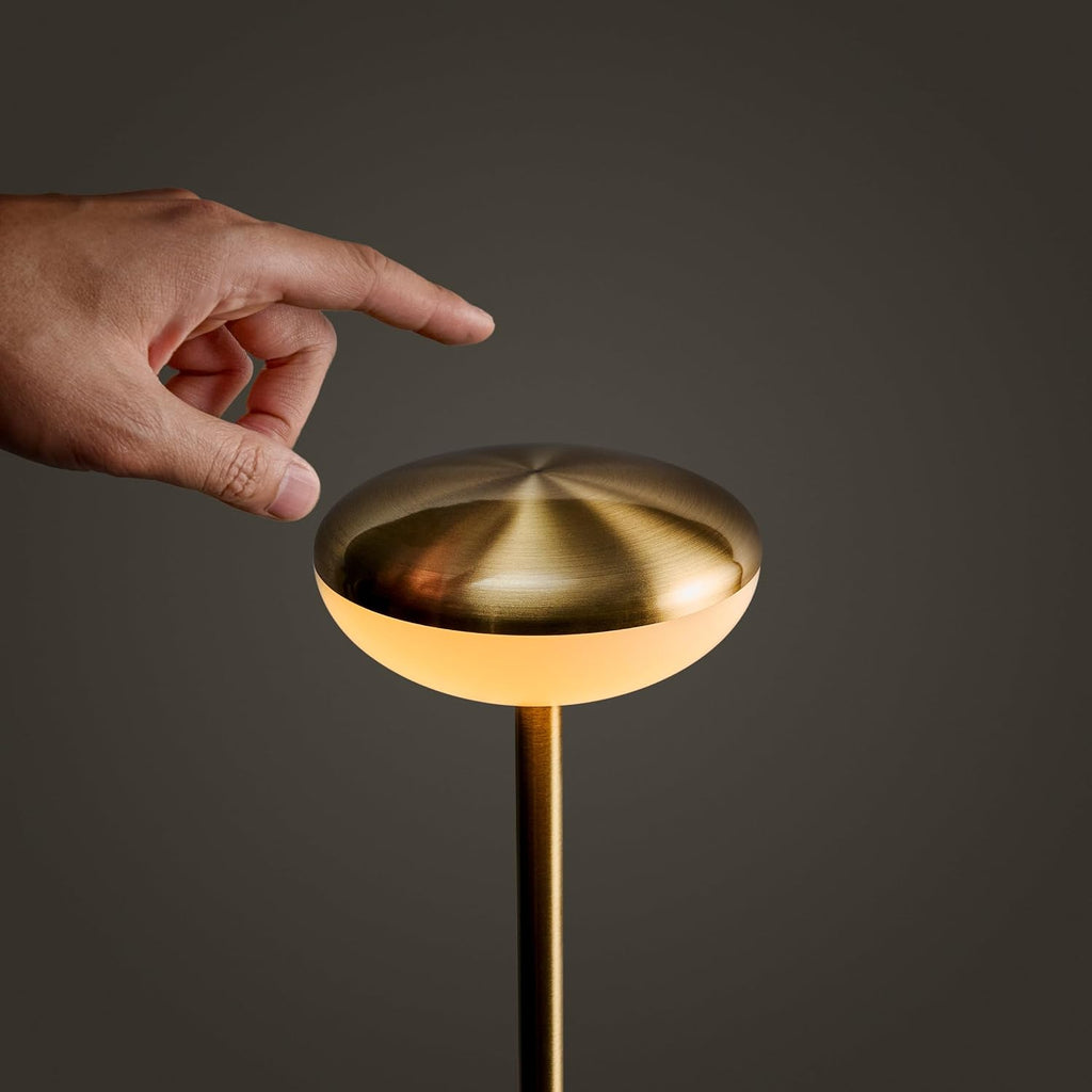 Owlpack Pinot Cordless LED Floor Lamp - Rechargeable & Dimmable Standing Lamp - Gold