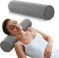 SinoSalected Memory Foam 4" Round Pillow, Cervical Neck Pillow for, Cylinder Pillows 18"x 4", Removable Cover, Neck Roll Pillow for Sleepi…