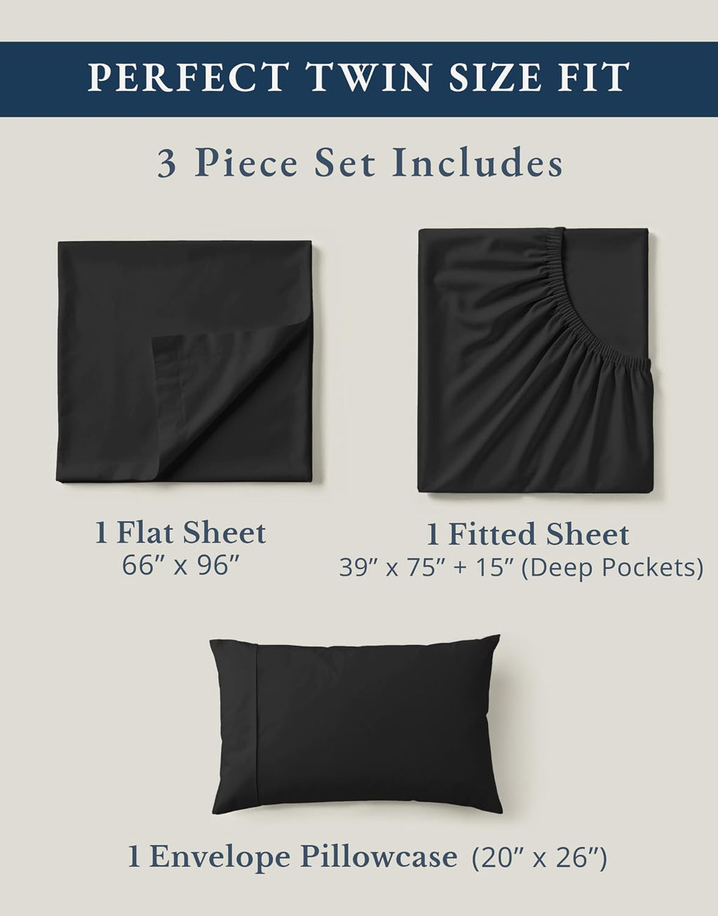 LaneLinen LANE LINEN 100% Organic Cotton Twin Bed Sheet Set, 3 Pc Twin Size Sheets Set, Soft & Breathable Twin Sheet Set Boys, Hotel Style…