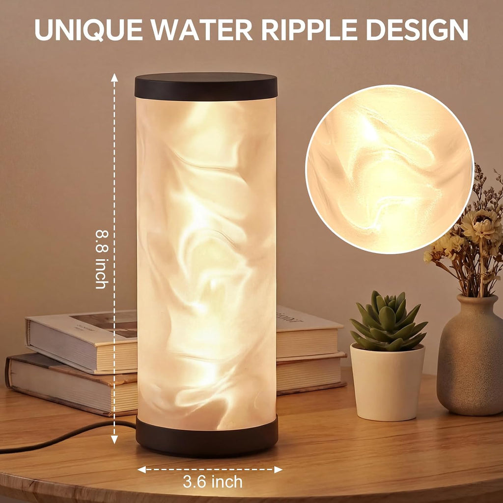 WORLD WIN Prism Glow Table Lamp - 3 Color Temperatures USB Control Bedside Lamp, Dimmable Desk Light for Bedroom Living Room & Office…