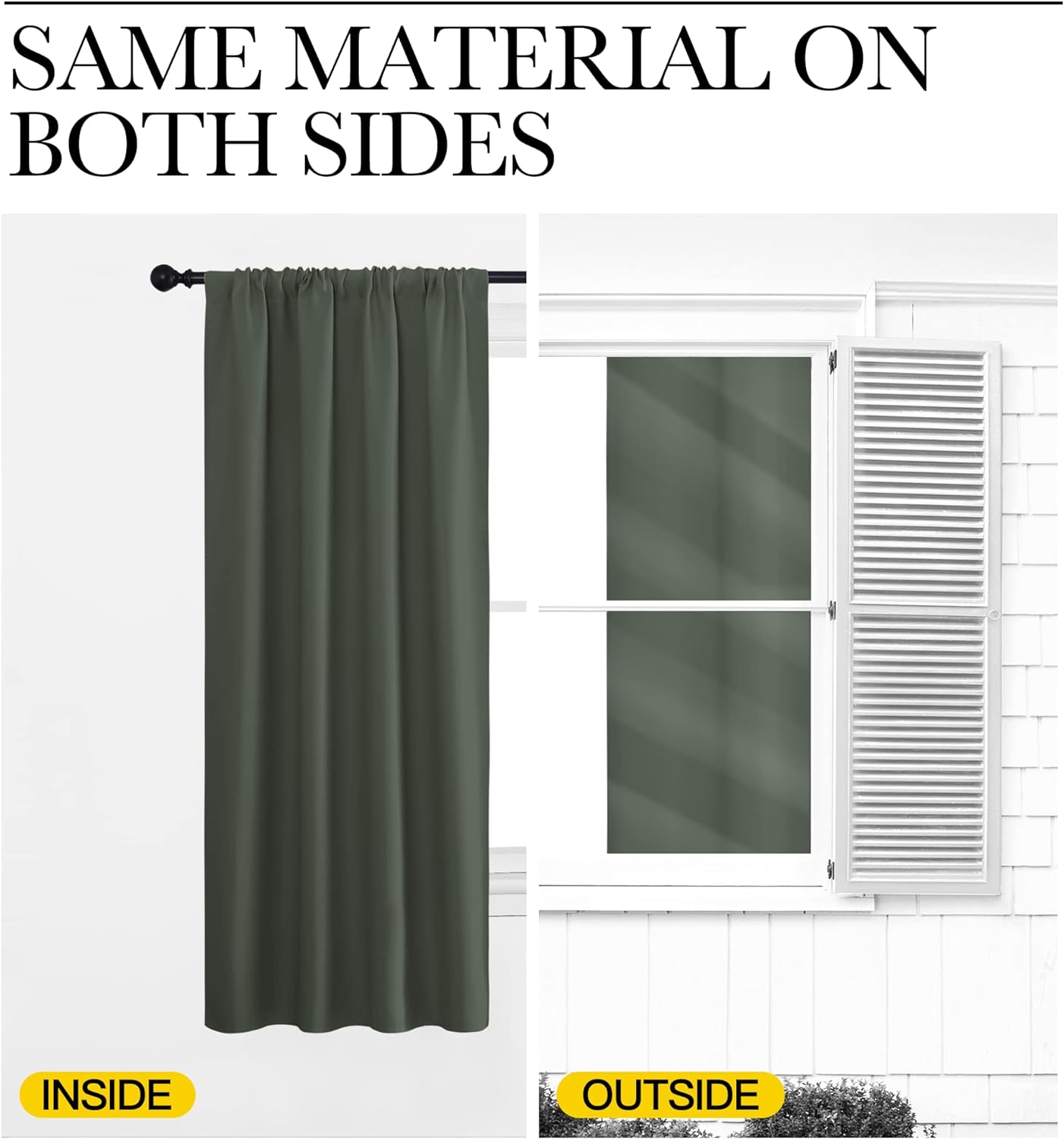 NICETOWN Bedroom Curtains Blackout Draperies - All Season Thermal Insulated Solid Rod Pocket Top Blackout Curtains/Drapes for Kid's Room…