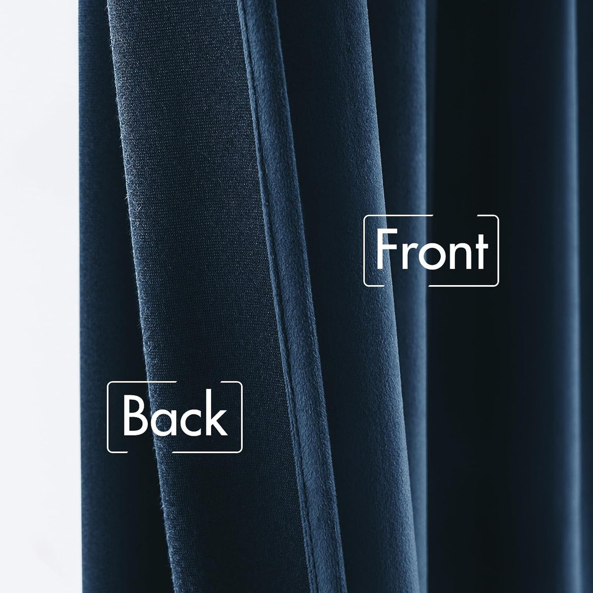 Miulee Navy Blue Velvet Curtains 84 inches - Luxury Blackout Curtains for Bedroom Living Room Thermal Insulated Super Soft Window Drapes Ro…
