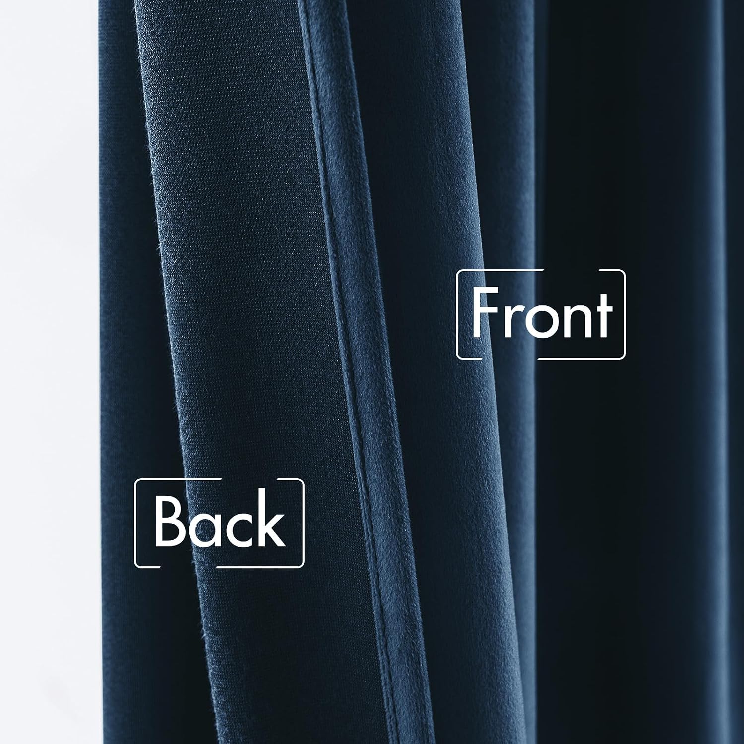 Miulee Navy Blue Velvet Curtains 96 inches - Luxury Blackout Curtains for Bedroom Living Room Thermal Insulated Super Soft Window Drapes Ro…