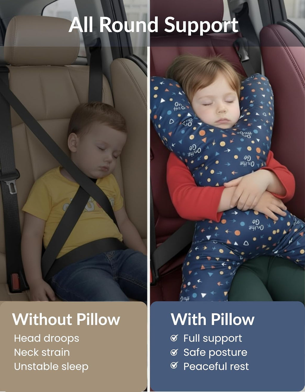 X Shape Travel Pillow – Neck & Head Support Cushion for Airplane, Car, Train & Office – Comfortable Travel Neck Pillow for Sleeping –…