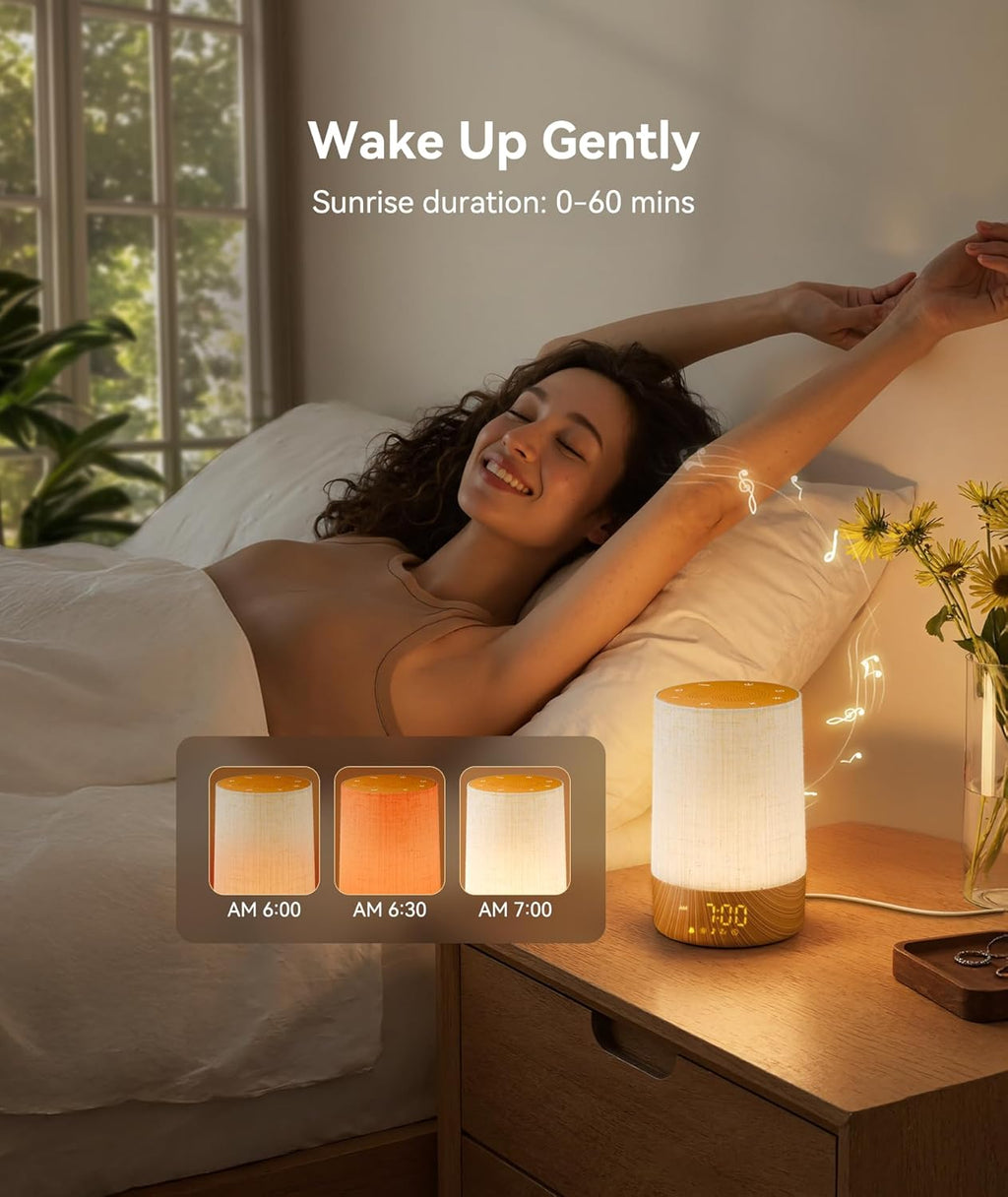 Dreamegg Sunrise Alarm Clock - Sound Machine with Alarm Clock & Wake Up Light, 29 Soothing Sounds, Dimmable Display, White Noise Machine…