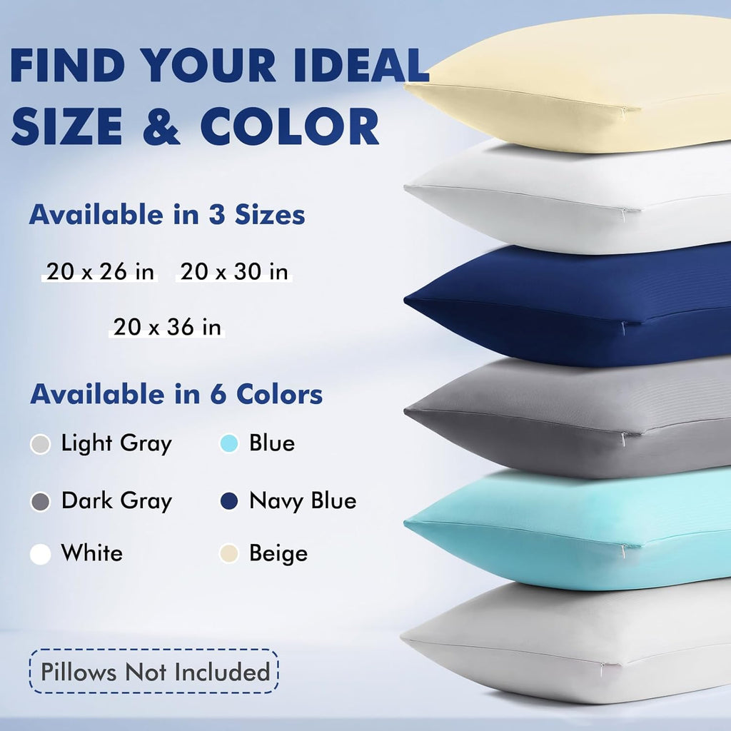 Elegear Cooling Pillow Cases for Hot Sleepers, Silver Infused Cooling Pillowcase Instantly Cool Q-Max>0.5, Soft Silky Pillowcases for Hair…