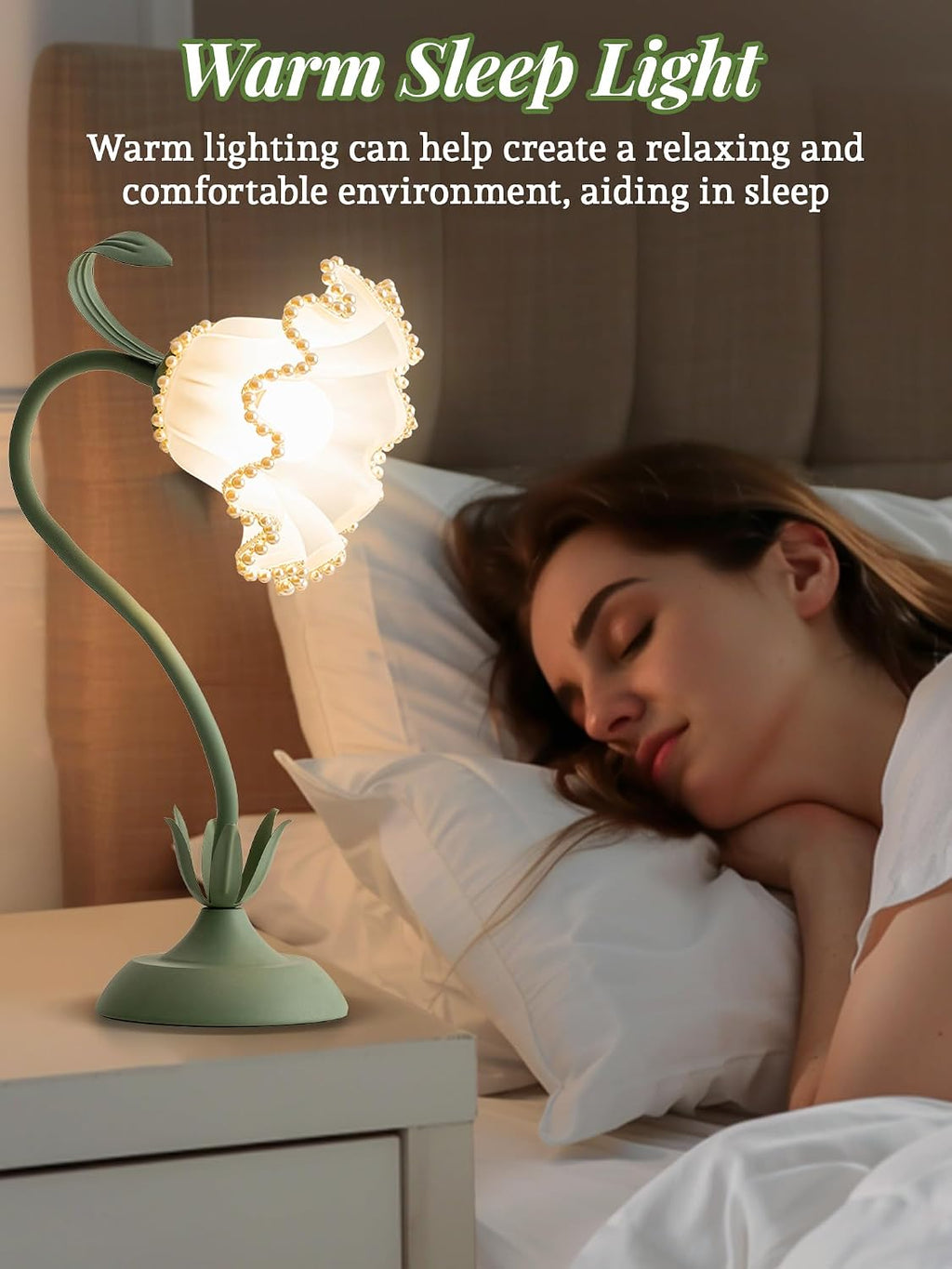 Flower Table Lamp Bedside Lamps LED Reading Light,3 Color Modes Cute Small Lamp, Vintage Flower Lamp Kawaii Table Lamp for Bedroom Living…