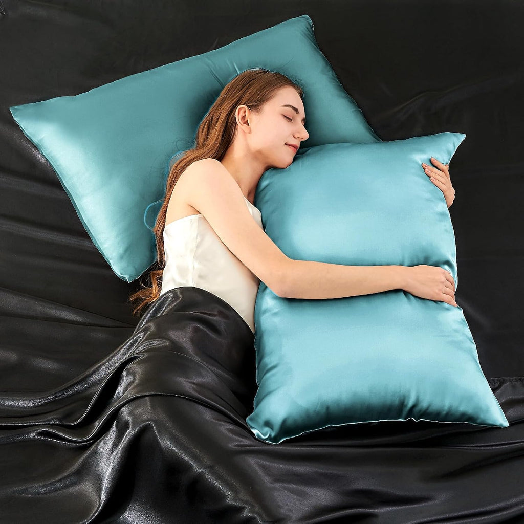 Infiixso Mulberry Silk Pillowcase for Hair and Skin, Silk Pillow Cases King Size with Hidden Zipper 20"x40", Extraordinary Smooth and Soft…