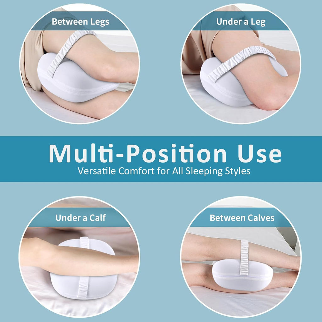 beslovo Side Sleeper Knee Pillow, Memory Foam Leg Pillow, Ergonomic Between Leg Pillow Eases Back Hip Pain, Spine Alignment Sciatica Relief…