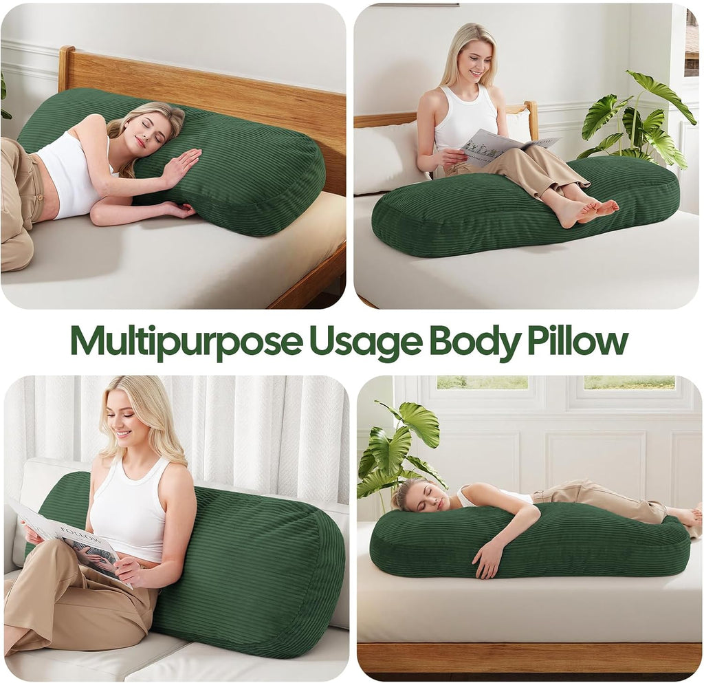 OutdoorFurnitureAccessories 20x54 Body Pillow for Adults, Long Body Pillow for Bed with Shredded Memory Foam, Big Firm Pillows for Pregnanc…