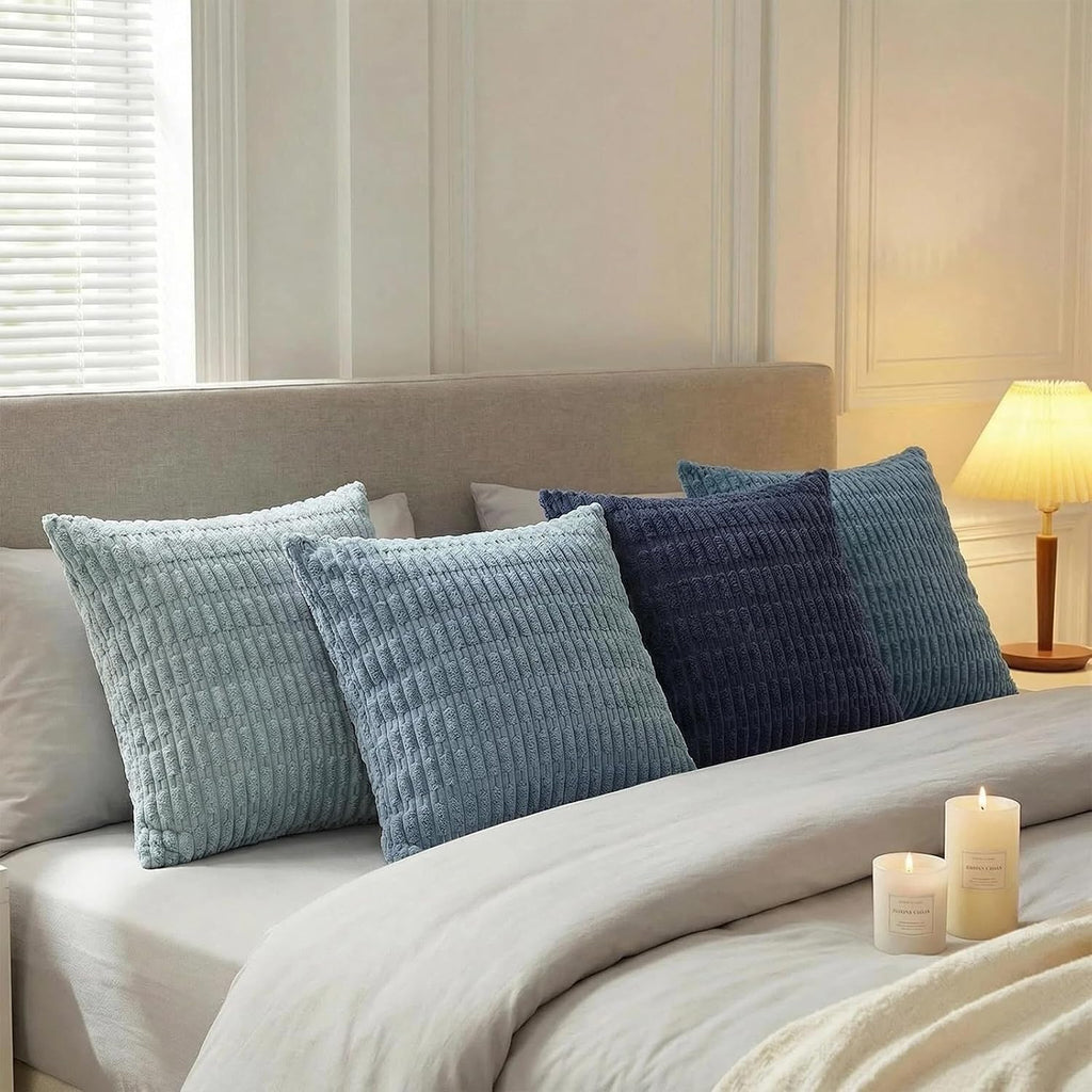 Fancy Homi 4 Packs Decorative Throw Pillow Covers for Living Room Couch Bed, Modern Farmhouse Boho Home Décor Accent Cushion Case, 24" x…