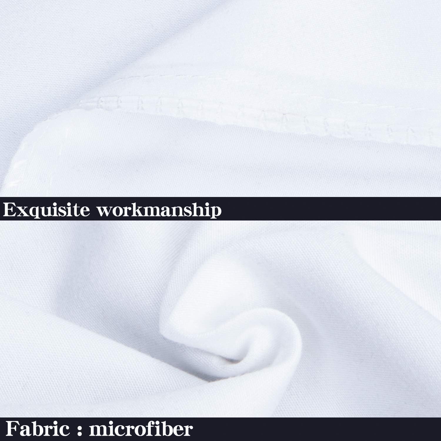 Ntbay Standard Pillowcase Set - 2 Pack Brushed Microfiber 20x26 Pillowcases - Soft, Wrinkle-Free, Fade-Resistant, Stain-Resistant, White Pi…