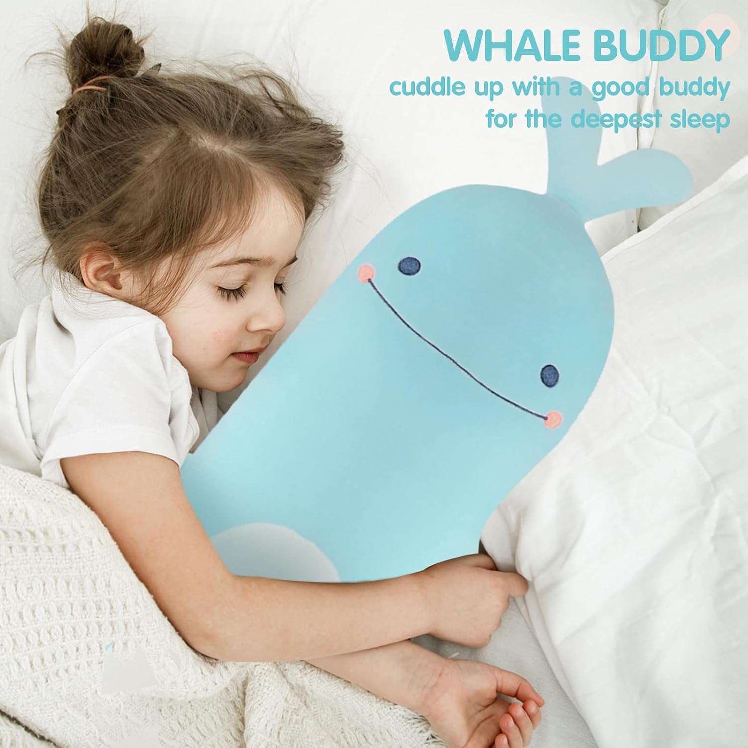 Tianmihou 36 inch Whale Stuffed Animals Long Pillow Toy, Cute Giant Large Big Jumbo Soft Whale Shark Squishy Animal Plushies Gift Kids…