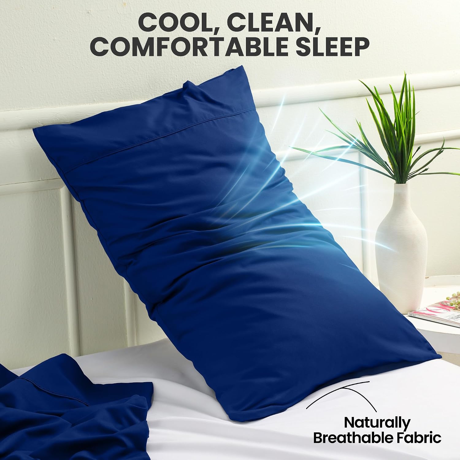 Utopiabedding Utopia Bedding Standard Pillow Cases - 2 Pack - Envelope Closure - Soft Brushed Microfiber Fabric - Shrinkage and Fade Resist…