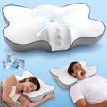 jiaao Patented Cervical Neck Pillow for, 5X Support Ergonomic Contour Neck Pillow with 3D Ice-Silk Mesh Cover and Oeko-TEX Memory Foam, Or…