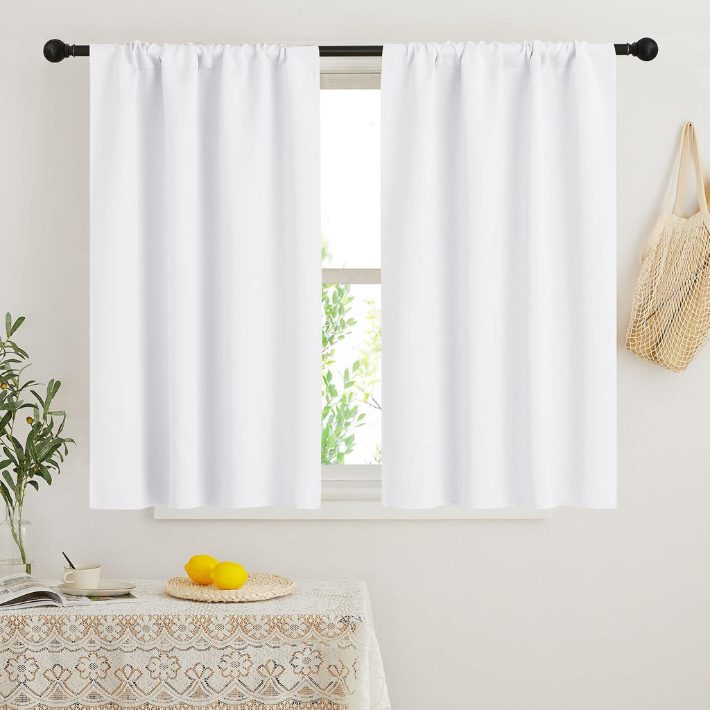 Rybhome RYB HOME Short Curtains for Bedroom, Room Darkening Insulated Summer Heat Light UV Blocking Energy Saving Drapes for Nursery, Width…
