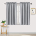 Dwcn Blackout Curtains Room Darkening Thermal Insulated Bedroom Curtains Window Curtain Panels, 52 x 54 inches Long, Set of 2 Silver Grey R…