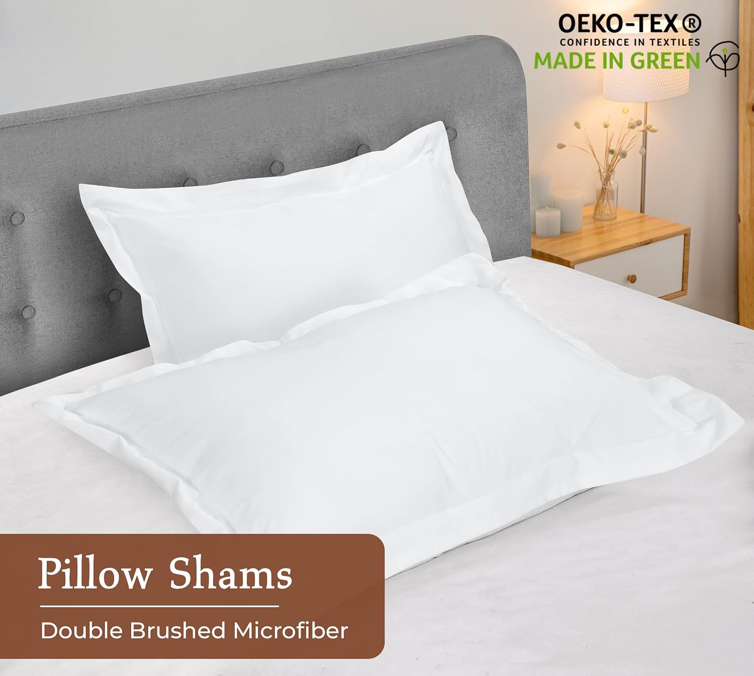 Royalelinens Royale Linens Pillow Shams 2 Pack Euro Size 26x26 Inch - Brushed 1800 Microfiber - Bed Pillow Shams, Wrinkle Resistant Super S…