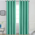 Yakamok 96 Inch Long Room Darkening Turquoise Blackout Curtains, Thermal Insulated Blackout Drapes with Grommet for Bedroom (52x96Inch, 2…