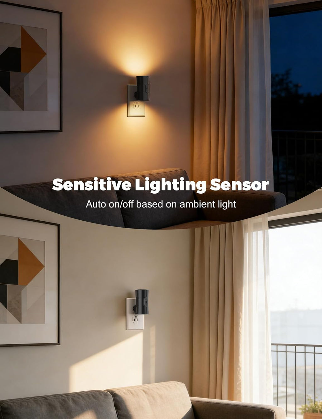 Fesnne Night Light, 2-Pack Dimmable Plug-in Night Light with 90°Rotatable Plug, 0-100LM Adjustable Brightness, 3000K Warm White, 1W Ultra L…