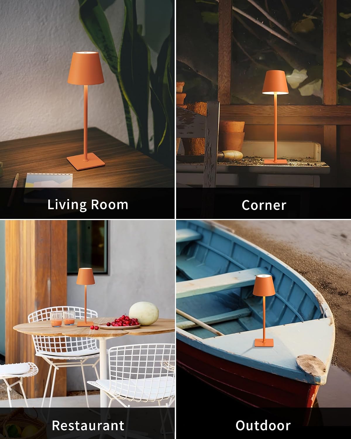 KDG 2 Pack Cordless Table Lamp, Portable LED Desk Lamp, 4000mAh Battery Operated, 3 Color Stepless Dimming Up, for…