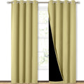 Nicetown Paler Yellow Full Shade Curtain Panels, Pair of Energy Smart & Noise Blocking Out Blackout Drapes for Dining Room Window, Thermal…