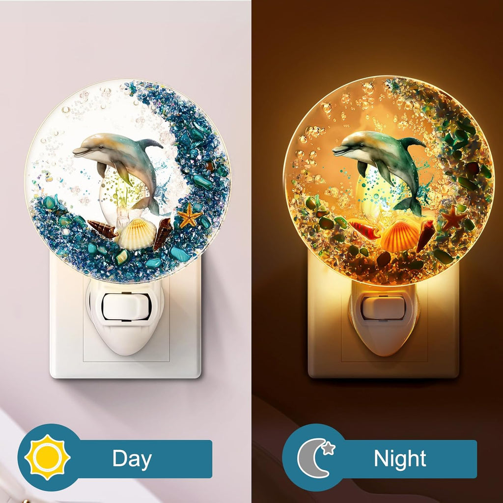 Hortsun Plug in Seashell Night Light Ocean Sea Animal Decorative Night Light Plug in Beach Lamps Vintage Ocean Lamps for Adult for Home…
