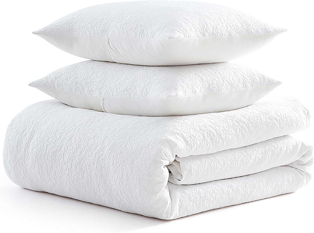MarthaStewart Martha Stewart - King Duvet Cover Set, Cotton-Rich Plain Weave Bedding w/Matching Pillowcases, Lightweight for Year-Round Com…