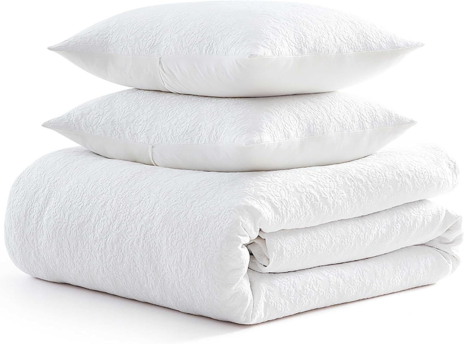 MarthaStewart Martha Stewart - King Duvet Cover Set, Cotton-Rich Plain Weave Bedding w/Matching Pillowcases, Lightweight for Year-Round Com…