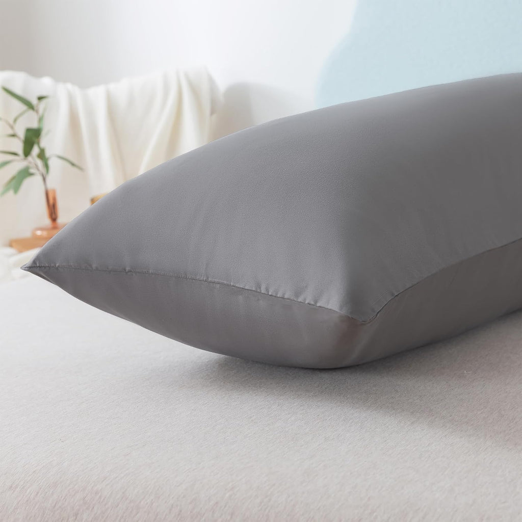 Ubauba Memory Foam Body Pillow with Cover, Full Large Body Pillows Insert for Adults with Envelope Closure Pillowcase, Firm & Fluffy Long…