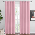 Nicetown Crystal Pink Blackout Curtains Grommet - Home Decorations Thermal Insulated Solid Grommet Top Blackout Living Room Panels/Drapes f…