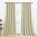 NICETOWN Room Darkening Curtain Panels for Cafe, Thermal Insulated Grommet Room Darkening Draperies/Drapes for Window (Beige, 2 Panels…