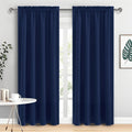 Dwcn Navy Blue Blackout Curtains for Living Room 84 Inch Length 2 Panels Set, Window Drapes Thermal Insulated Room Darkening Rod Pocket Cur…