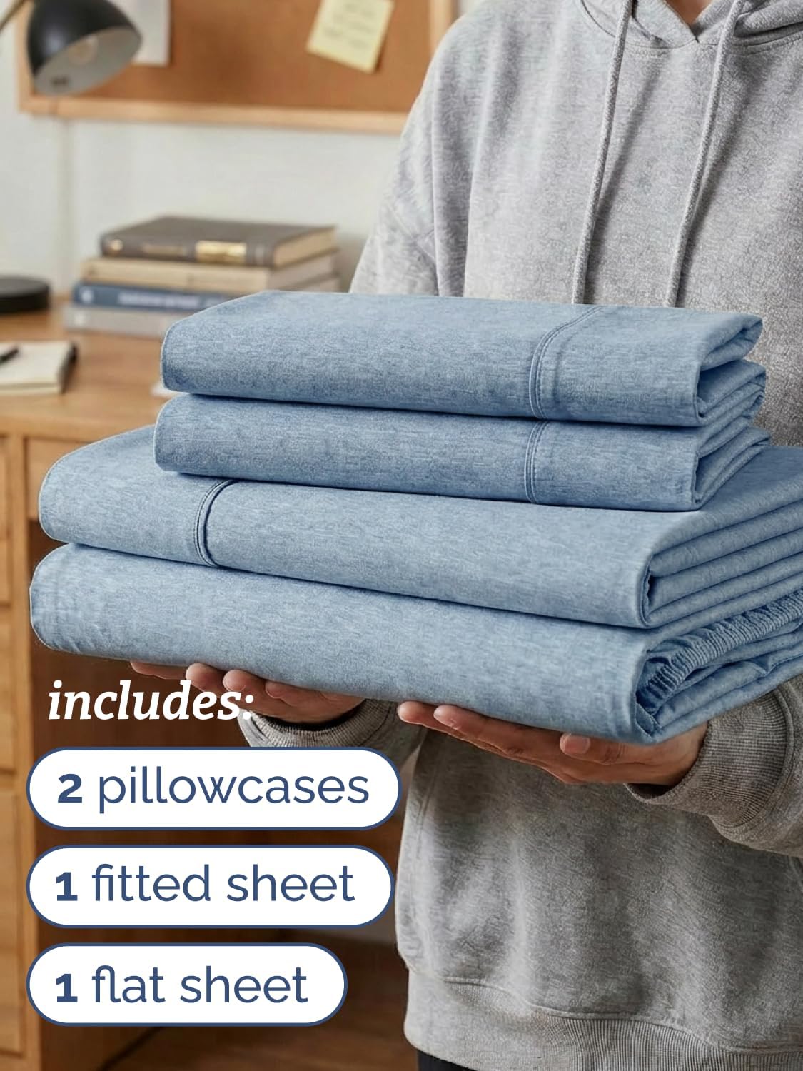 Twin XL 4 Piece Sheet Set - Comfy, Breathable & Cooling - Soft Hotel Luxury Bedding for Women, Men, Kids, Teens & Children - 1 Flat & 1…