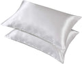 Lcbd Standard Size Satin Pillowcase for Hair and Skin, Ivory Silk Satin Pillowcases Set of 2, Satin Cooling Pillow Covers with Envelope Clo…