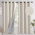 YoungsTex Linen Blackout Curtains 72 Inch Length for Living Room, Thermal Insulated Drapes with Grommet Full Room Darkening for Bedroom Cou…