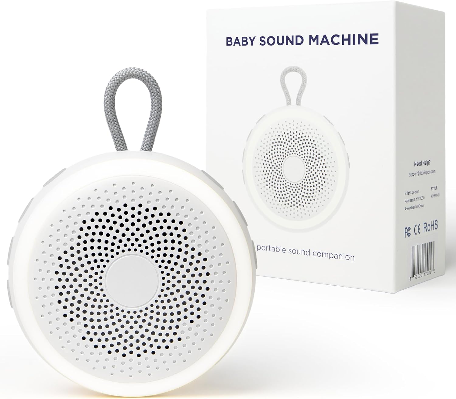 LittleHippo White Noise Machine | Portable Sound Machine for Babies, Kids, Adults | Sleep Soother | 19 Soothing Sounds | Long Battery…