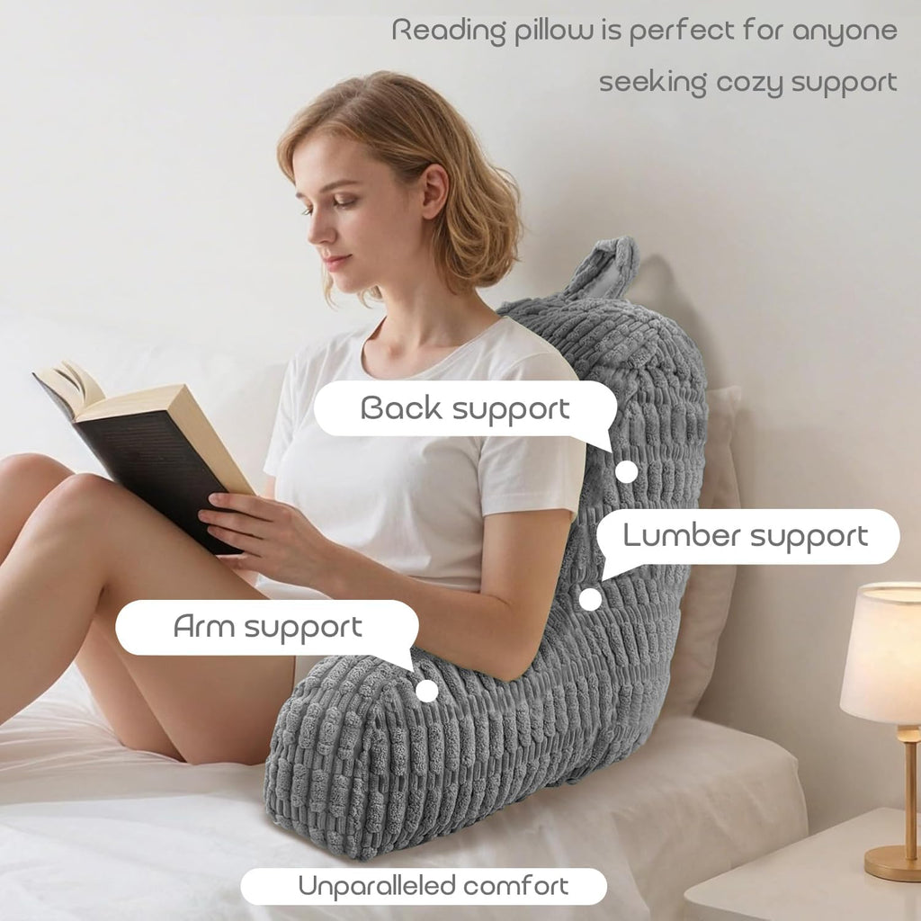 Reading Pillows for Sitting in Bed Adult, Back Rest Pillow for Sitting in Bed and Chair, Back Support Chair Pillow for Couch Support for…