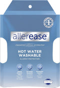 AllerEase Hot Water Wash Breathable Advanced Protection Machine Washable Durable Zippered Pillow Protector, Standard/Queen Size 2 Pack…