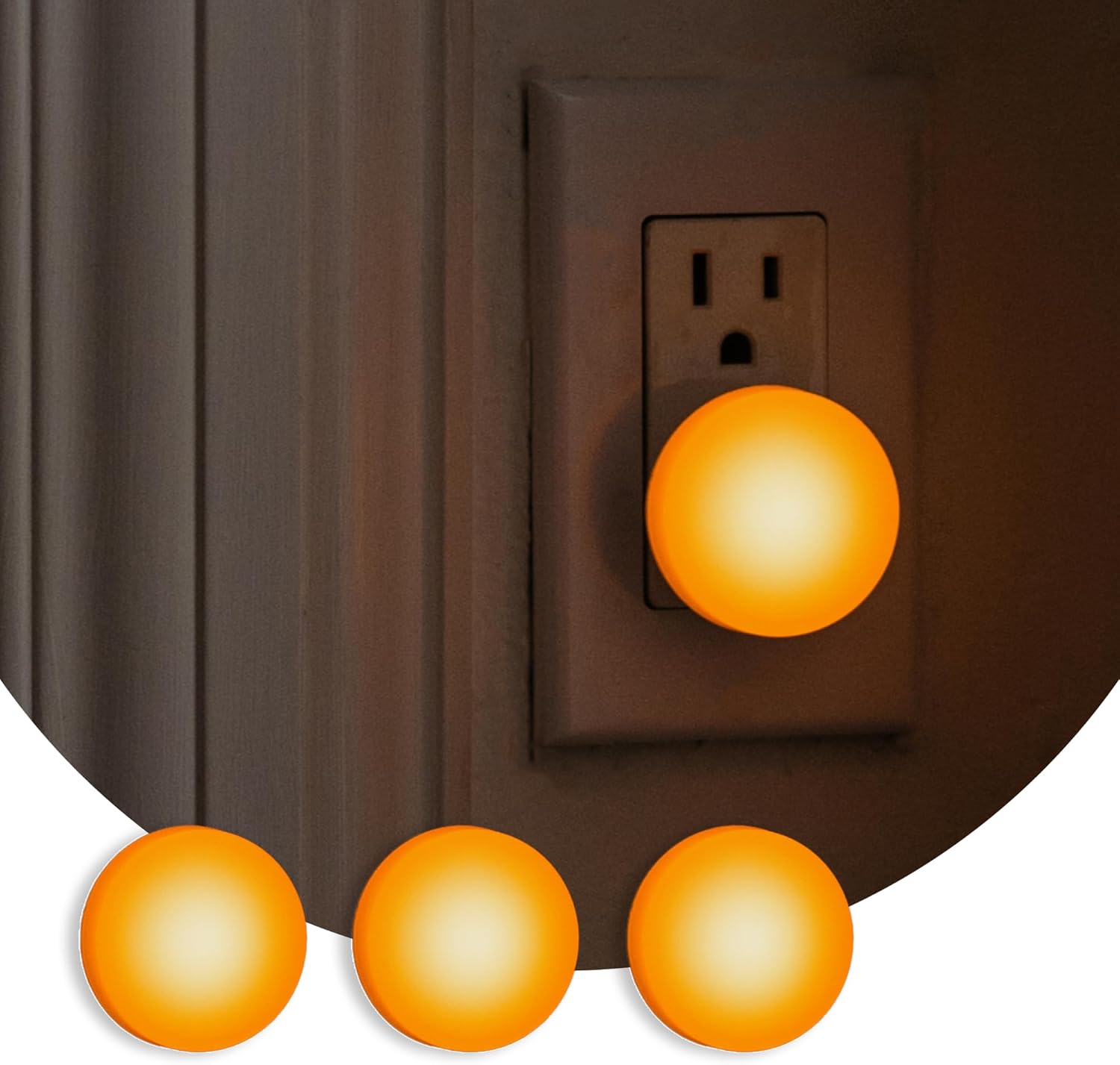 Loftie Night Lights Plug into Wall - 0.5W Plug in Night Light - Warm Amber Glow, Wall Light Sensing Dusk to Dawn - 2000K, UL Certified…