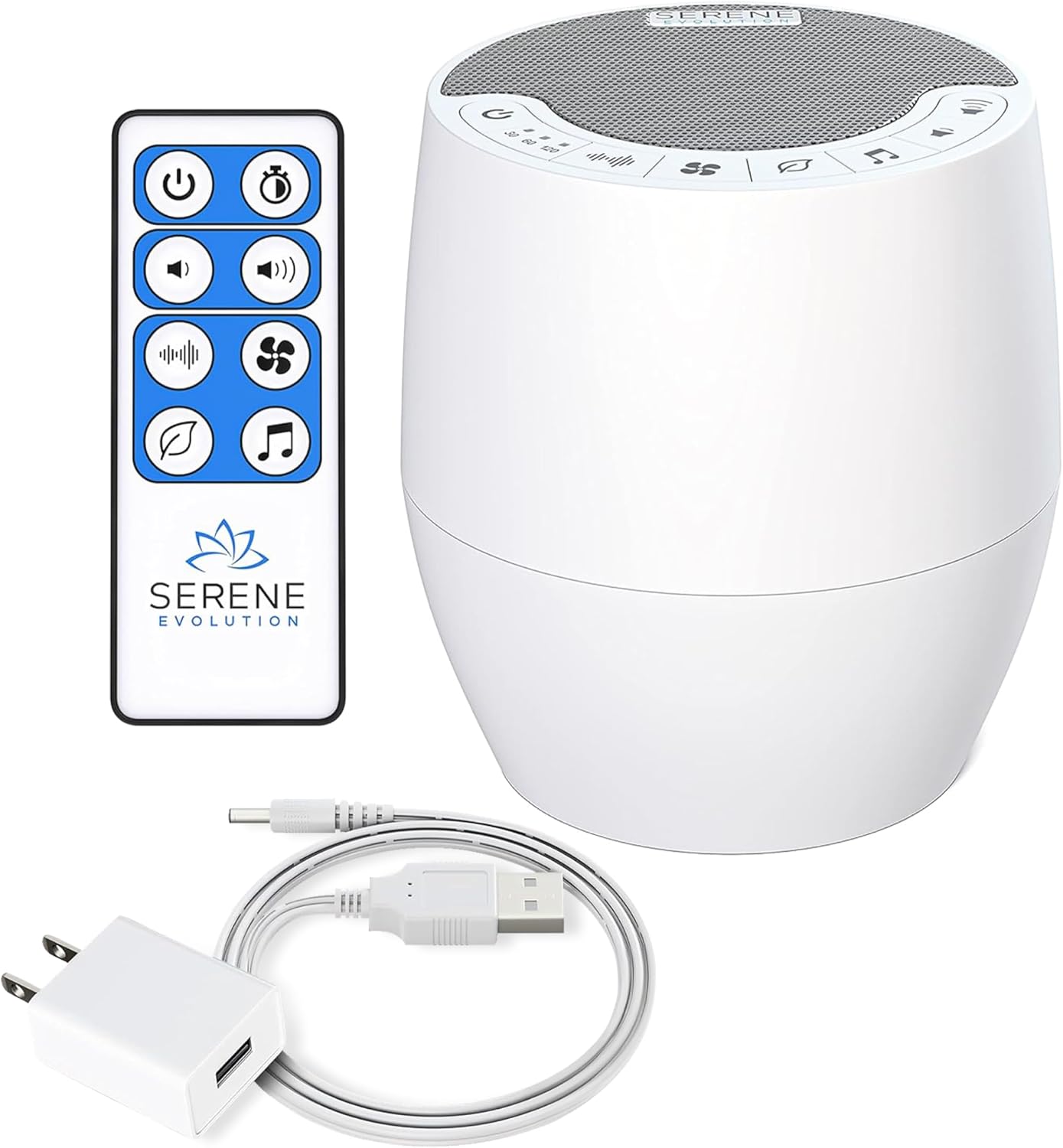 SereneEvolution Serene Evolution White Noise Machine with 60 Soothing Sounds - Sound Machine for Adults and Baby - Noise Cancelling Sleep M…