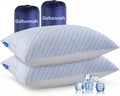Gehannah Travel Pillow - Large 2 Pack Compressible Camping Pillow for Sleeping - Shredded Memory Foam with 2 Storage Bags - Supportive for…
