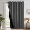 Rybhome RYB HOME Extra Wide 100% Blackout Patio Door Curtain 96 inch Long, Grommet Room Darkening Room Divider Drapes, Sliding Door Curtain…