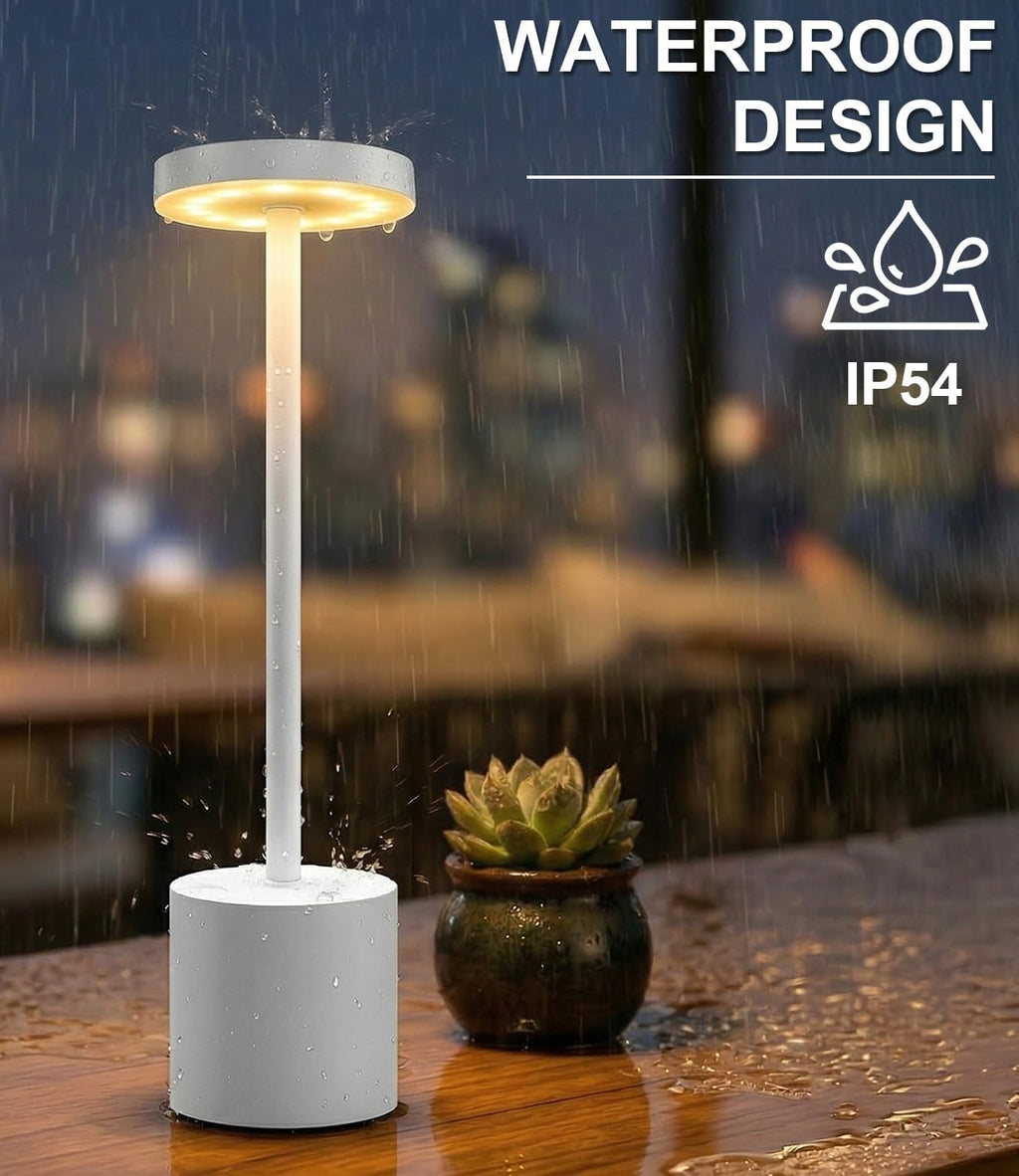 Swinerton White Rechargeable Cordless Table Lamps Set, 5000mAh Battery Powered Wireless Table Light, Portable LED Desk Lamp, 3 Color…