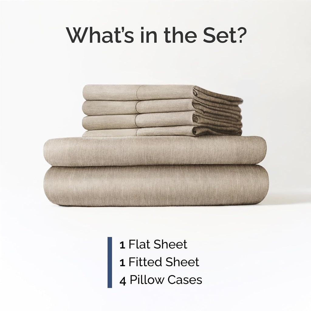 Full 6 Piece Sheet Set - Comfy, Breathable & Cooling - Soft Hotel Luxury Bedding for Women, Men, Kids, Teens and Children - 1 Flat & 1…