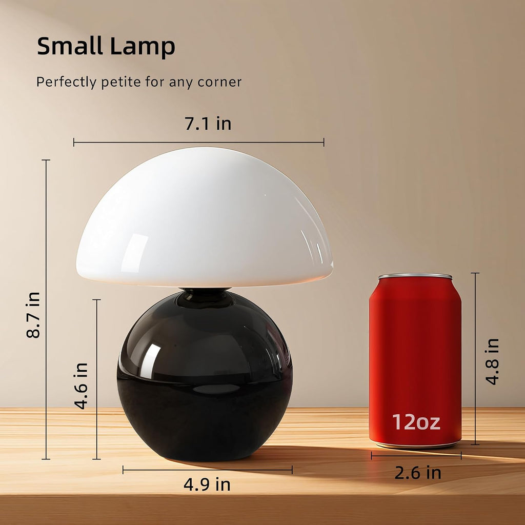 Dawnwake Mushroom Lamp Table Lamp for Bedroom, Desk Bedside Small Lamps for Living Room Night Stands, Mushroom Decor Cute Mini Modern Mid…