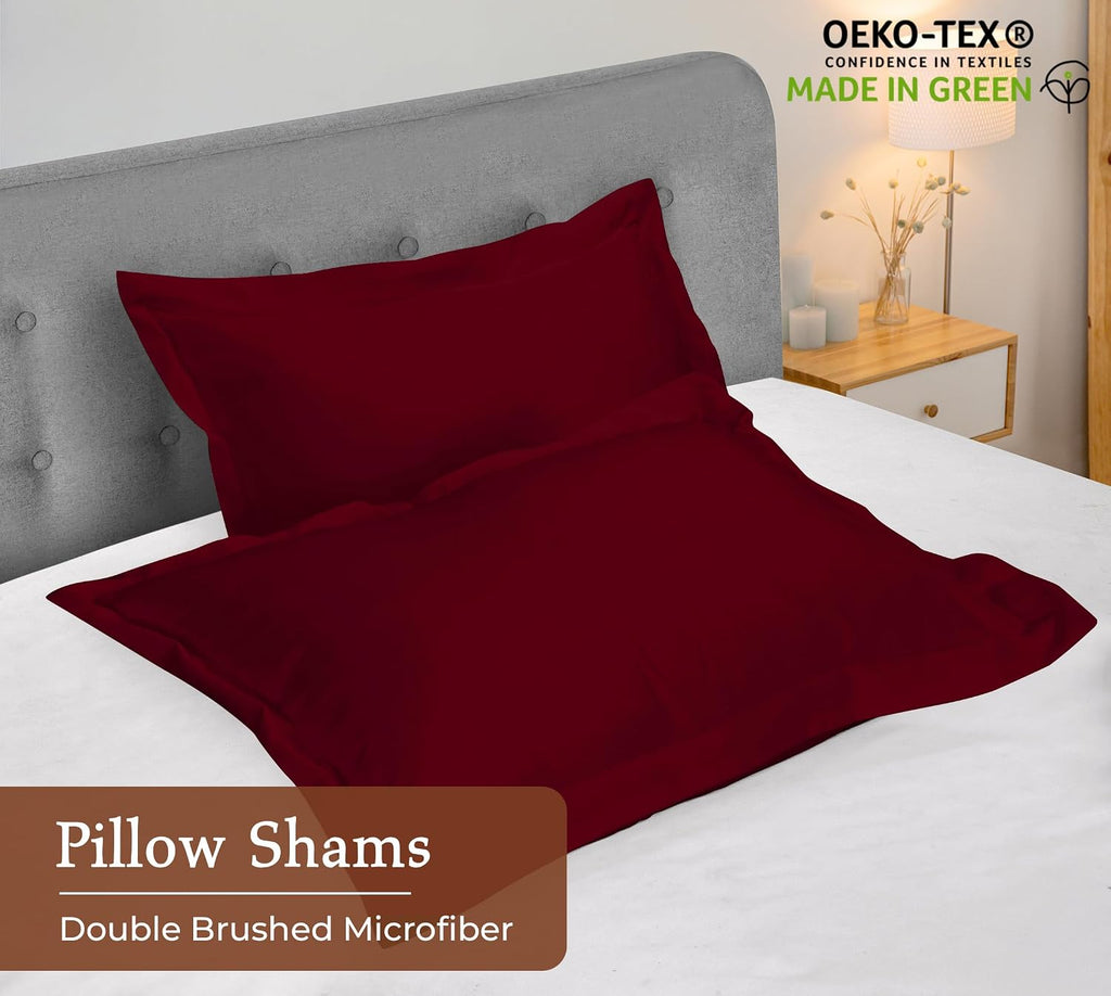 Royalelinens Royale Linens Pillow Shams 2 Pack Euro Size 26x26 Inch - Brushed 1800 Microfiber - Bed Pillow Shams, Wrinkle Resistant Super S…