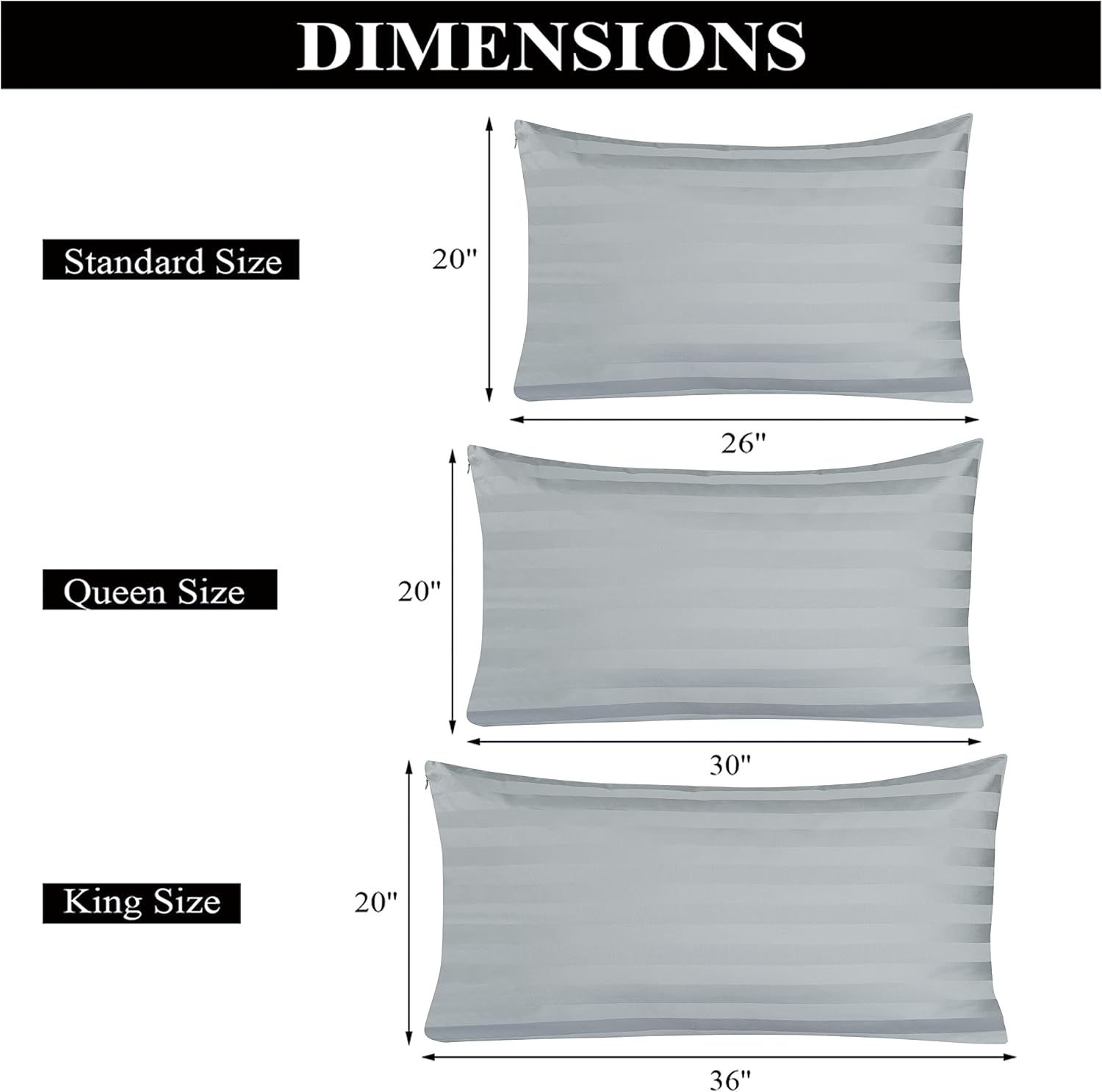 ShunjieHome 100% Egyptian Cotton Pillow Protectors Set of 2, 400 Thread Count Sateen Weave Cooling Pillowcase, easy maintenance Zippered…