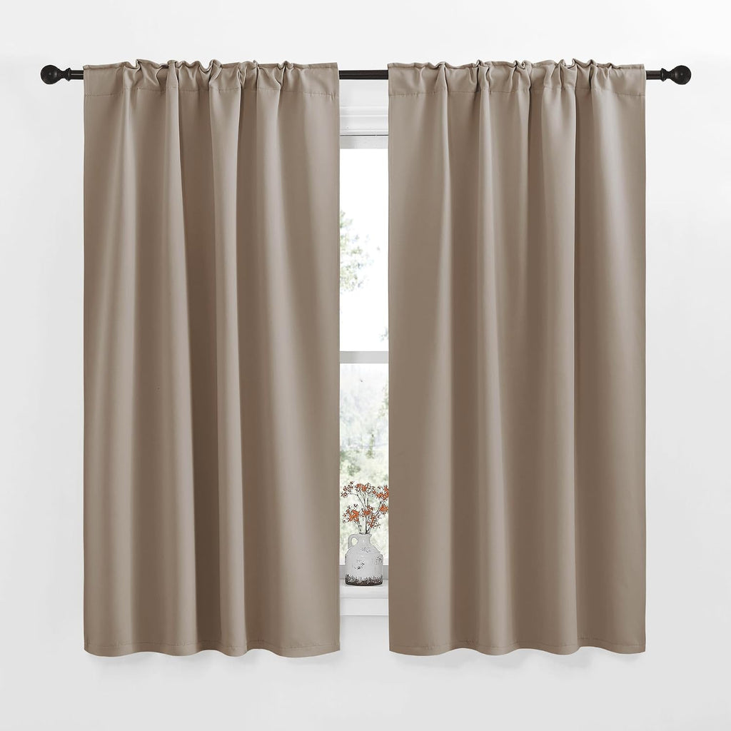 NICETOWN RV Curtains for Camper Windows - (Taupe Color) 34x54 Inch, 2 Panels Set, Thermal Insulated Room Darkening Blackout…